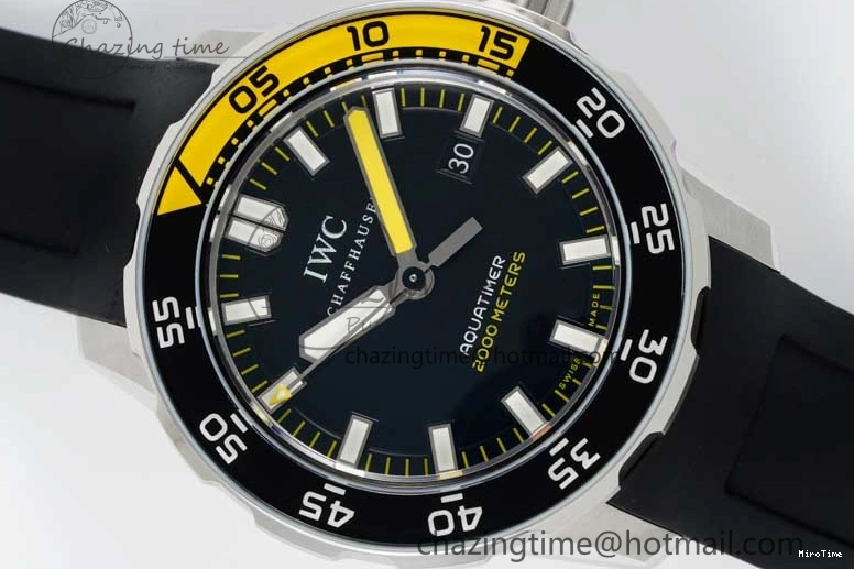 MIROTIME 0815 Bright Aquatimer Automatic SS RSF 1:1 Best Edition Black Yellow Dial on Black Rubber Strap A 7068